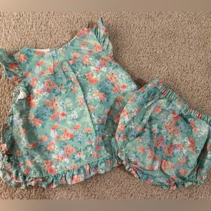 Beautiful spring matching baby outfit